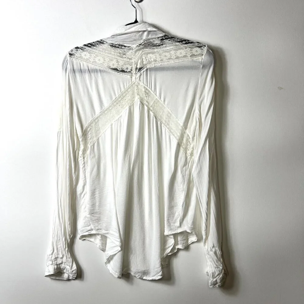 Free people button up lace top women’s small‎